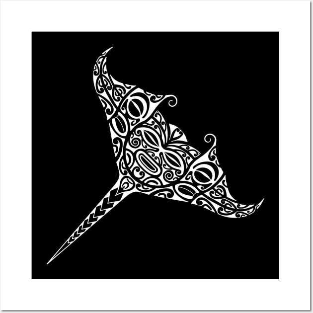 Manta ray Wall Art by Tikitattoo